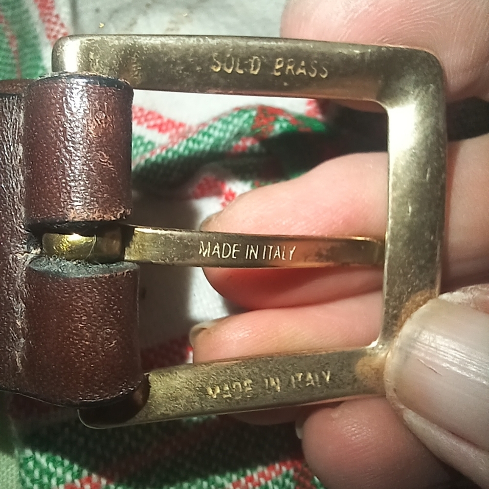 Yves Saint Laurent Dark Brown Belt with Solid Brass Buckle - Picture 6 of 8